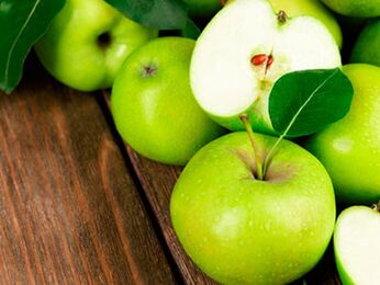 Apples for a fasting day during an exacerbation of psoriasis